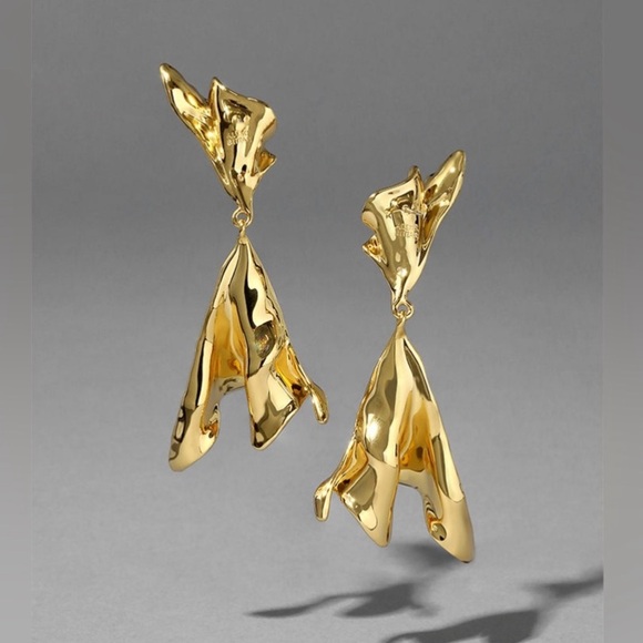 Alexis Bittar Crumpled Ruffle Drop Earrings - Picture 3 of 7